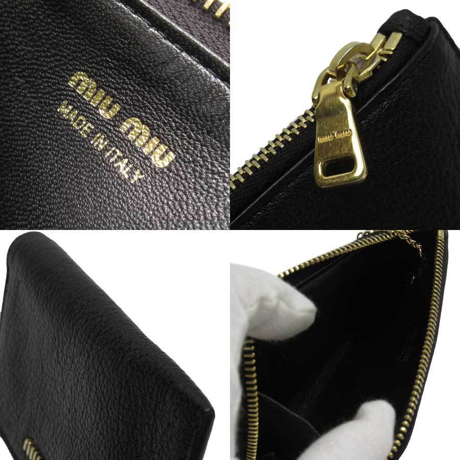 Miu Miu Ring Case Leather Black Key